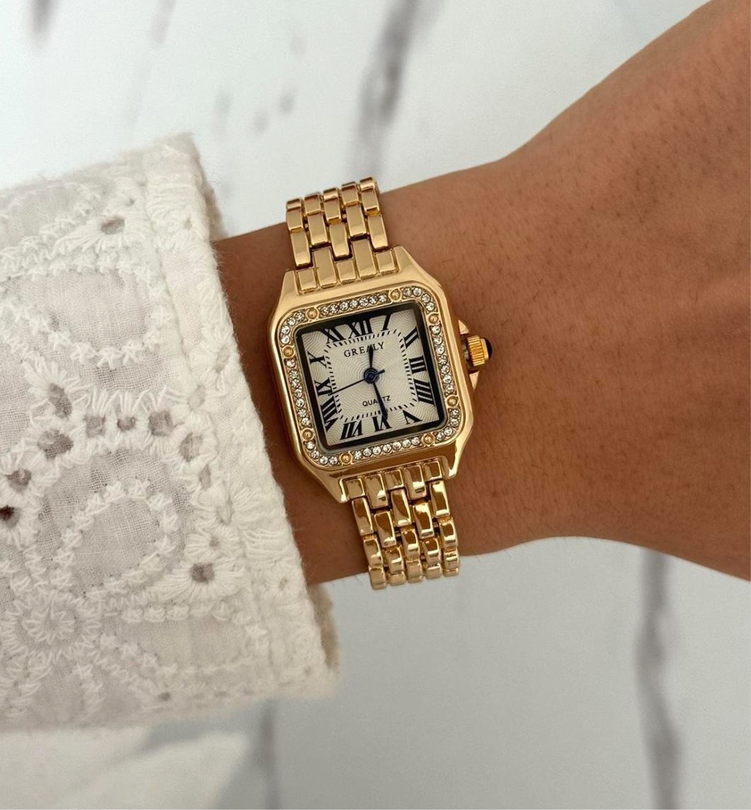 Montre vintage, montre délicate, montre en or pour femme