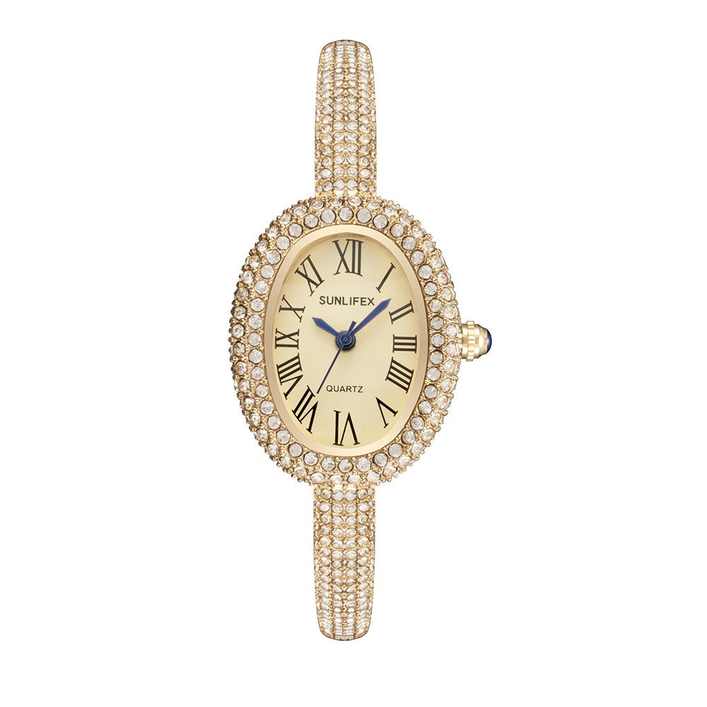 Gold bangle watch watch | Vintage inspired