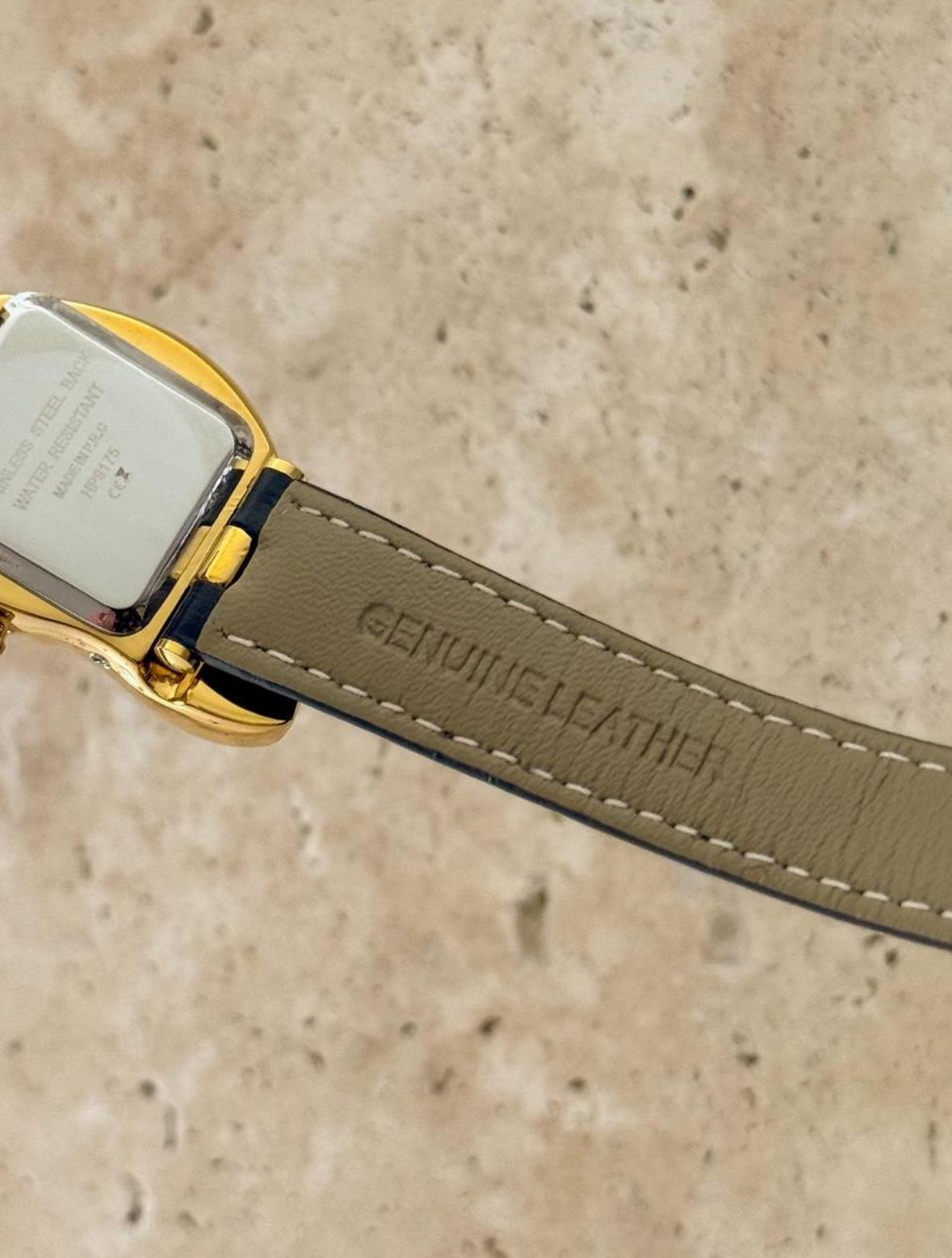 Luxury vintage inspired leather gold watch, Melting watch Unisex crash