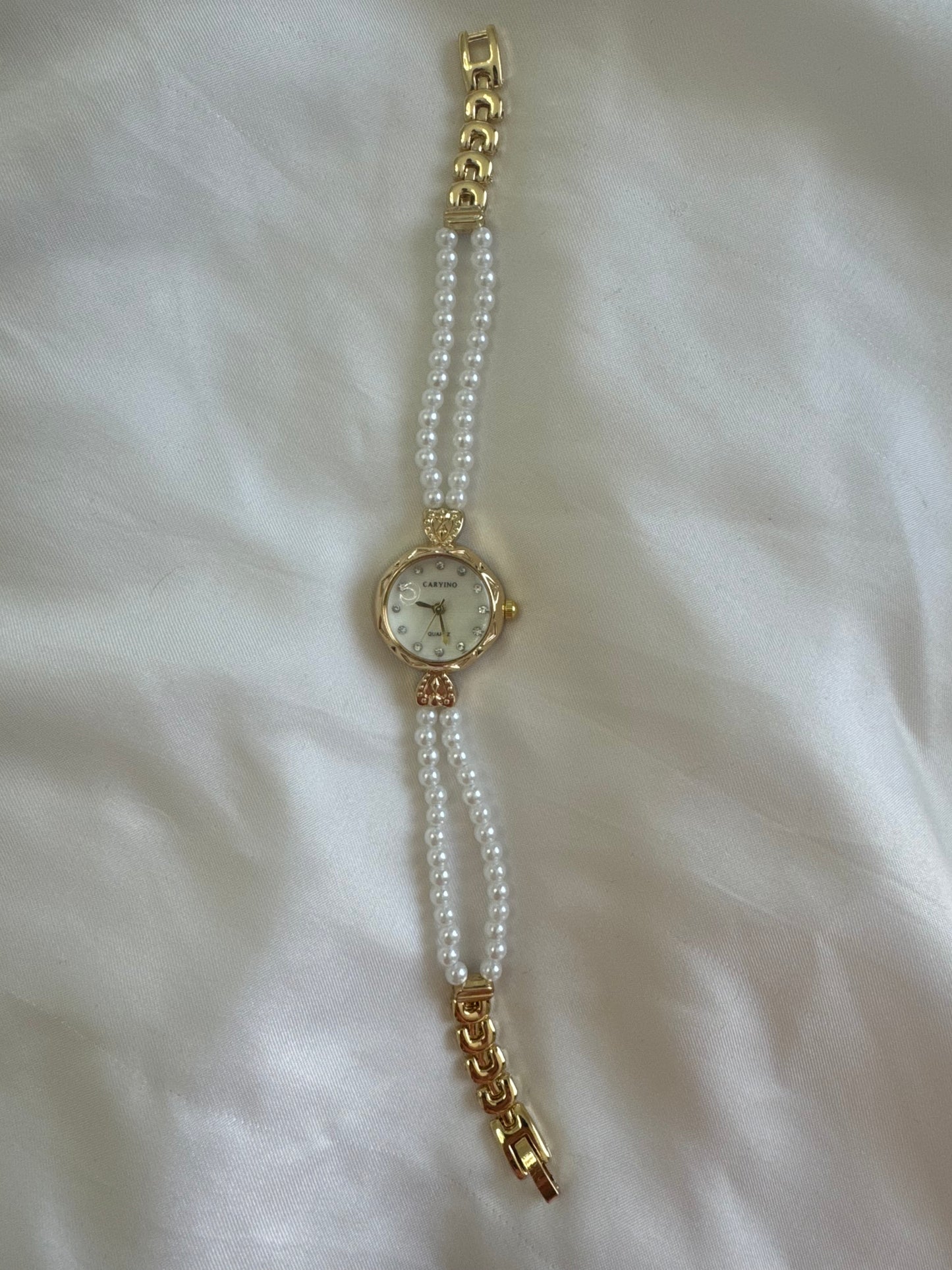 (Copy) Gold old money Pearl Watch vintage inspired