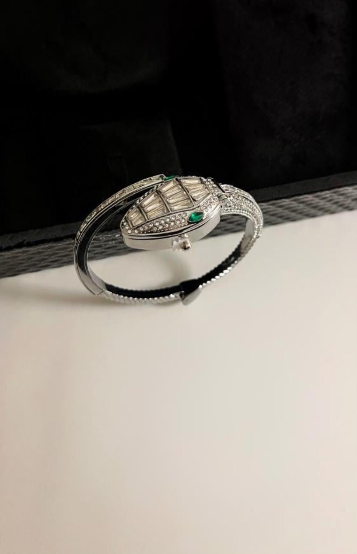Luxury snake gold and silver watch