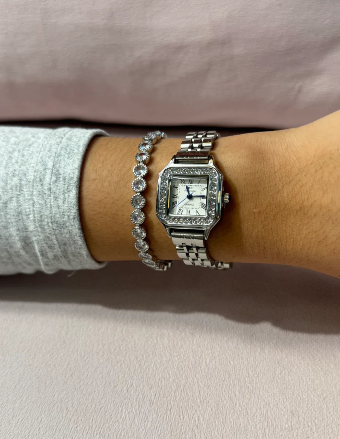 Square Diamond watch panthère inspired