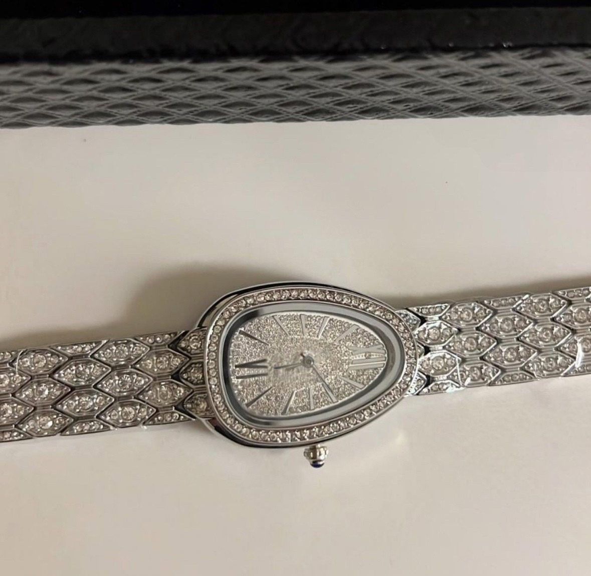 Silver Luxury snake women diamond watch