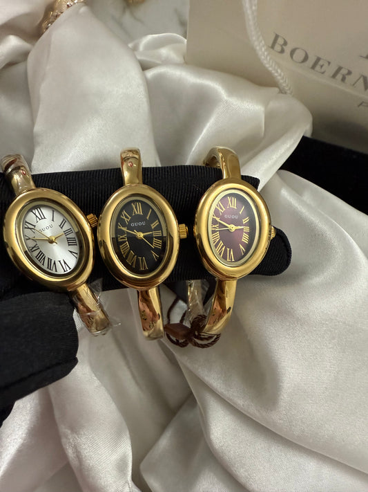 Gold bangle watch watch | Vintage inspired