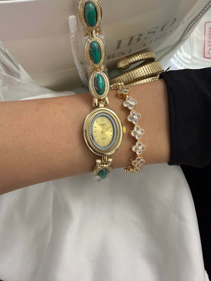 Old money gold dial gemstome watch | Vintage inspired - PrettyCuteWrist