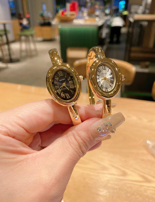 Gold bangle watch watch | Vintage inspired