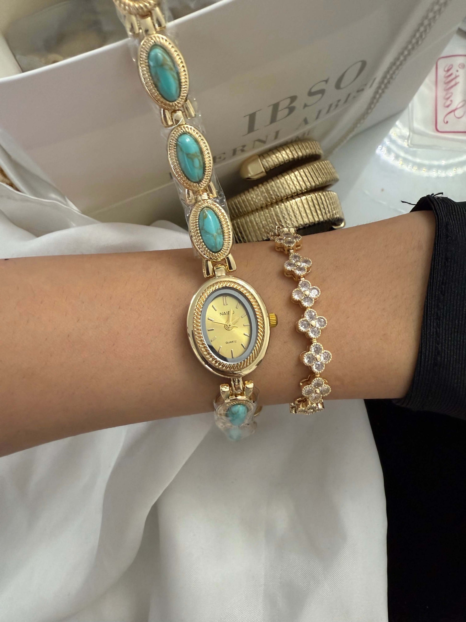 Old money gold dial gemstome watch | Vintage inspired - PrettyCuteWrist