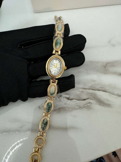 Old money gold gemstome watch | Vintage inspired - PrettyCuteWrist