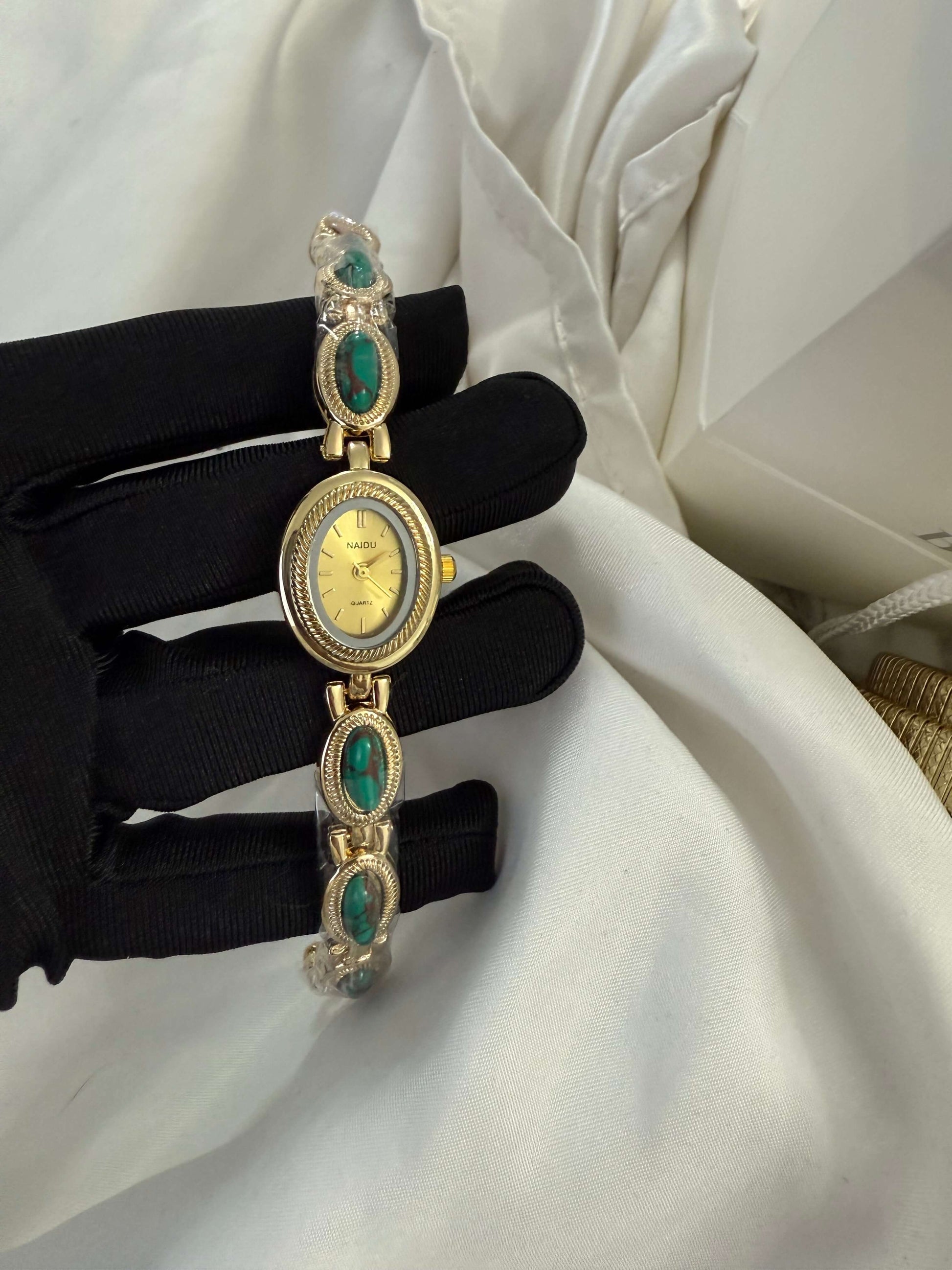 Old money gold dial gemstome watch | Vintage inspired - PrettyCuteWrist