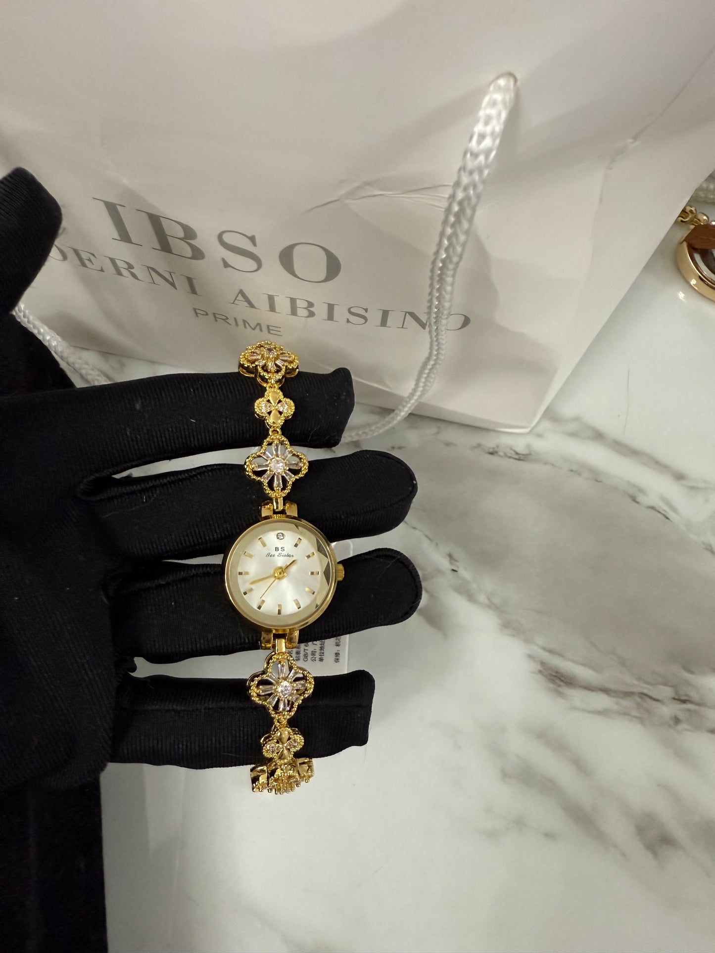 Gold flower old money Watch, Vintage inspired - PrettyCuteWrist