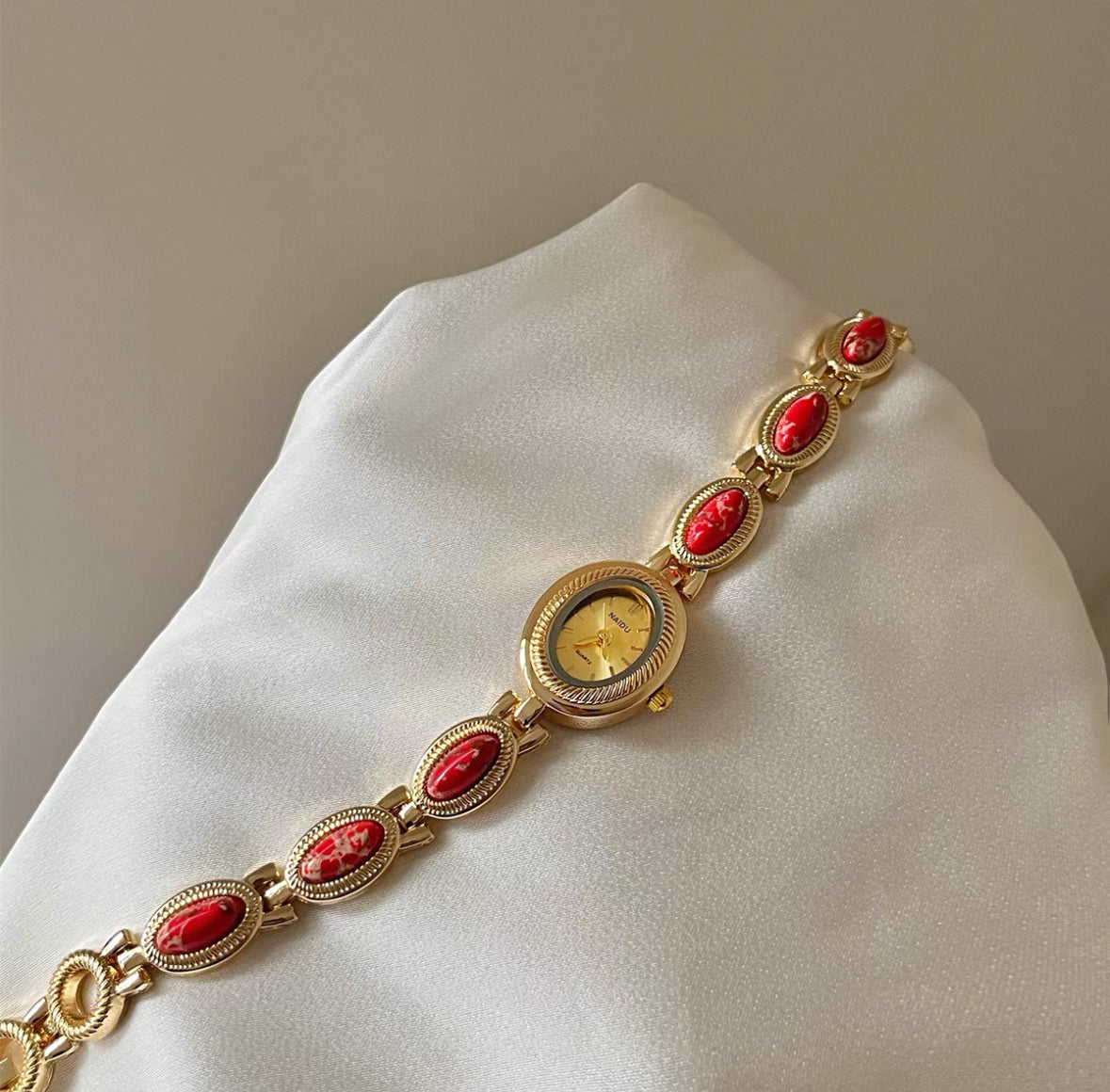 Old money gold dial gemstome watch | Vintage inspired