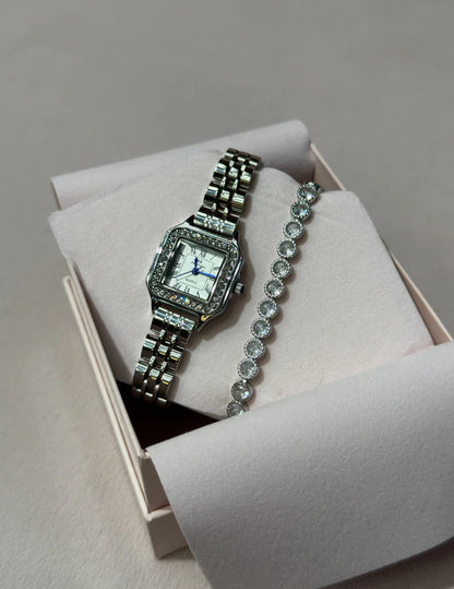 Square Diamond watch panthère inspired