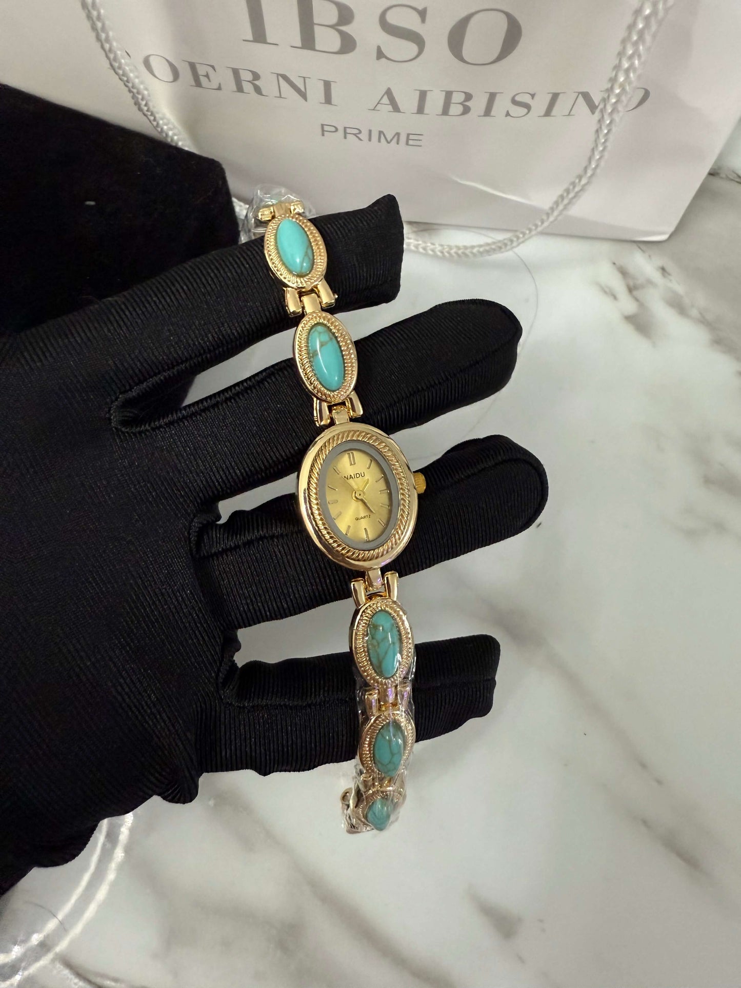 Old money gold dial gemstome watch | Vintage inspired - PrettyCuteWrist