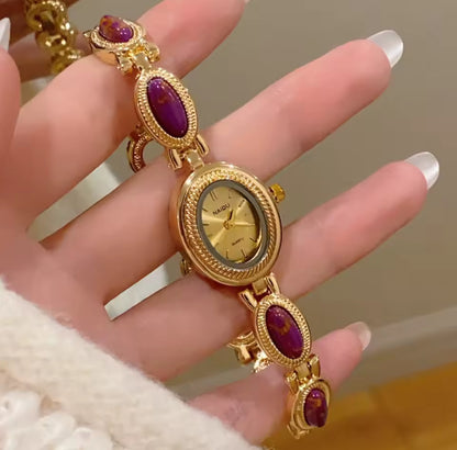 Old money gold dial gemstome watch | Vintage inspired