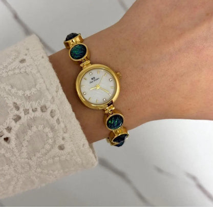 Vintage women old money gemstone watch