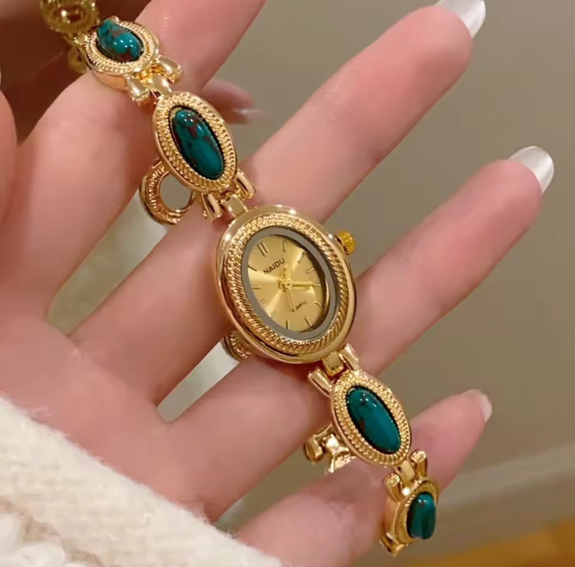 Old money gold dial gemstome watch | Vintage inspired