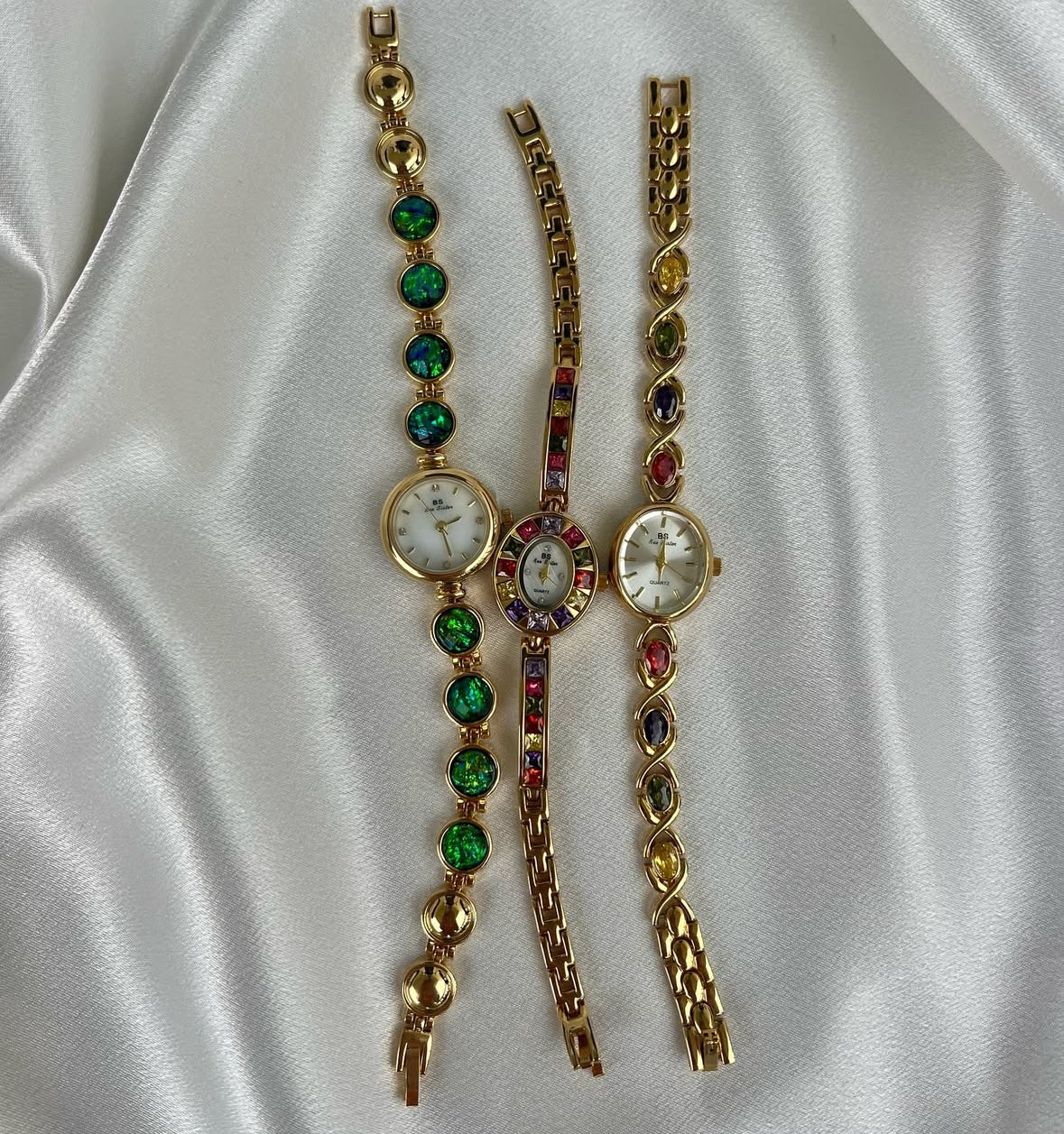 Vintage women old money gemstone watch