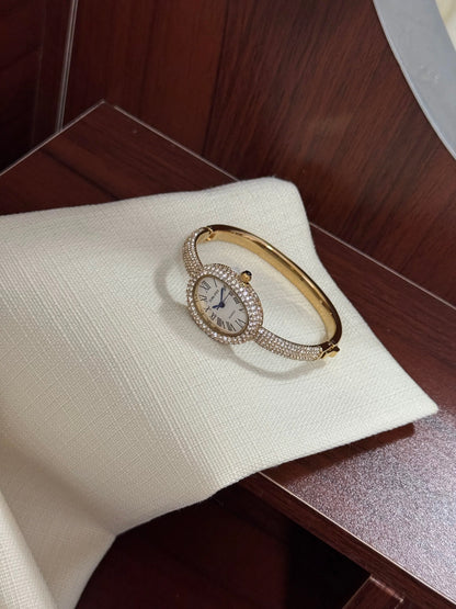 Gold bangle watch watch | Vintage inspired