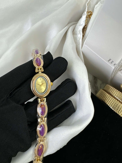 Old money gold dial gemstome watch | Vintage inspired - PrettyCuteWrist