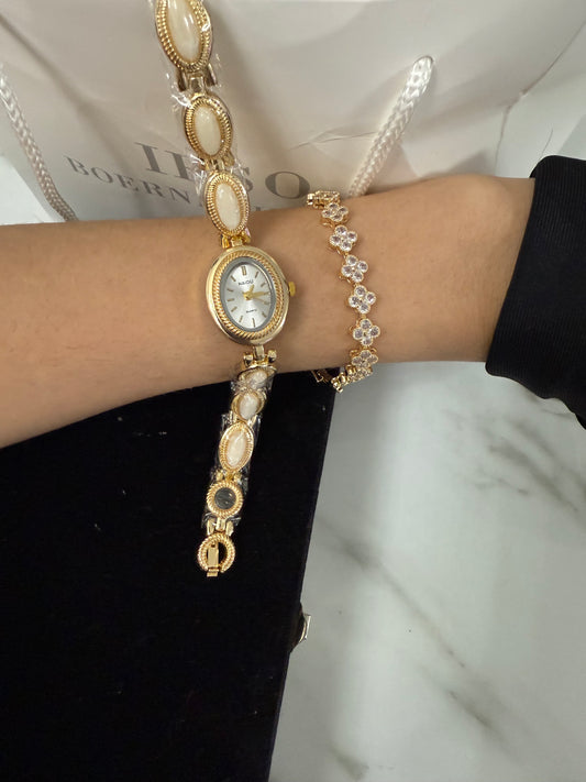 Old money gold gemstome watch | Vintage inspired