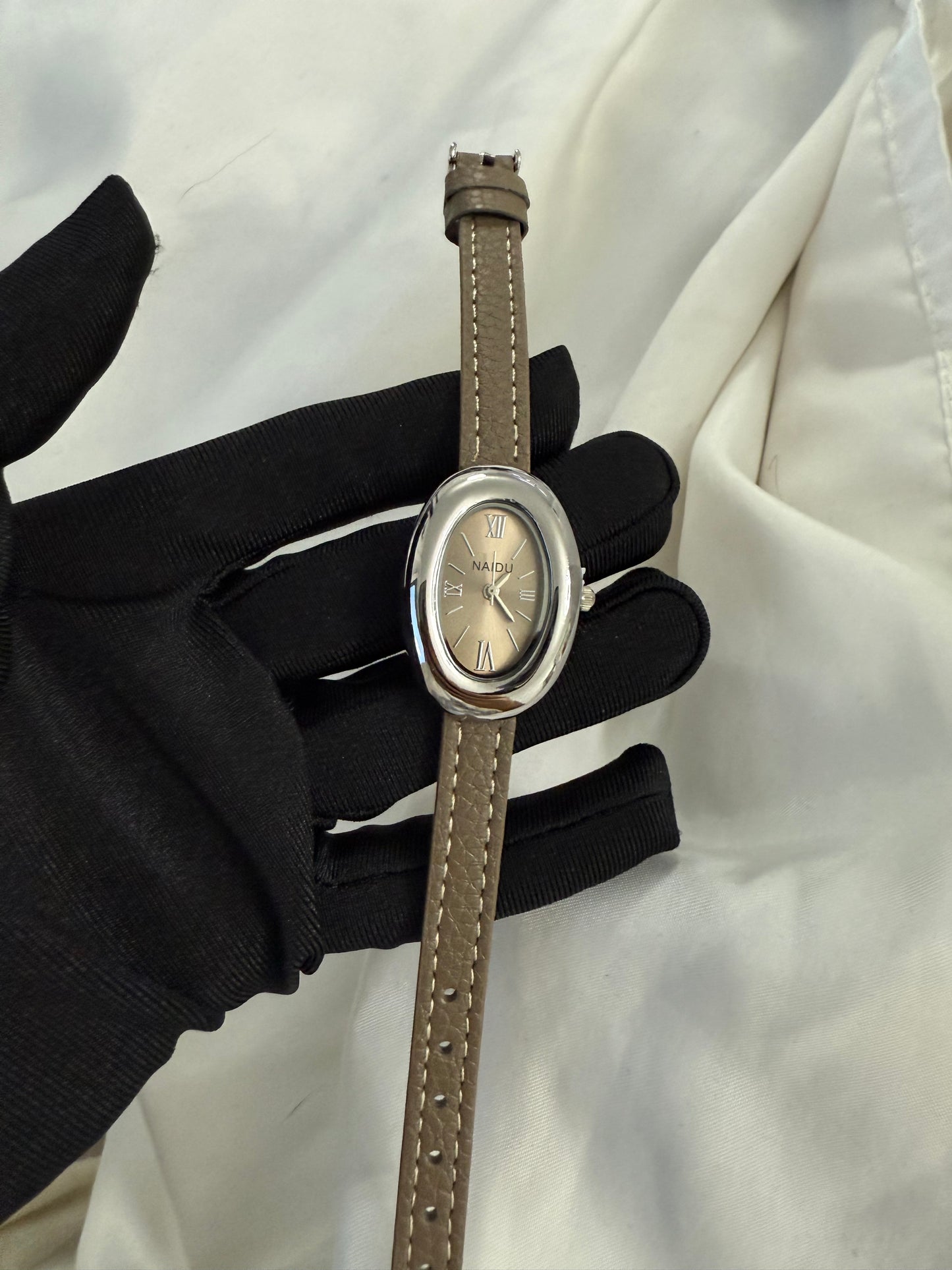 Gold Snake Luxury leather burgundy watch