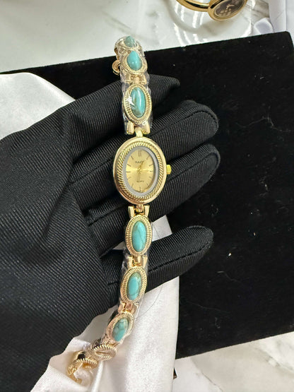 Old money gold dial gemstome watch | Vintage inspired - PrettyCuteWrist