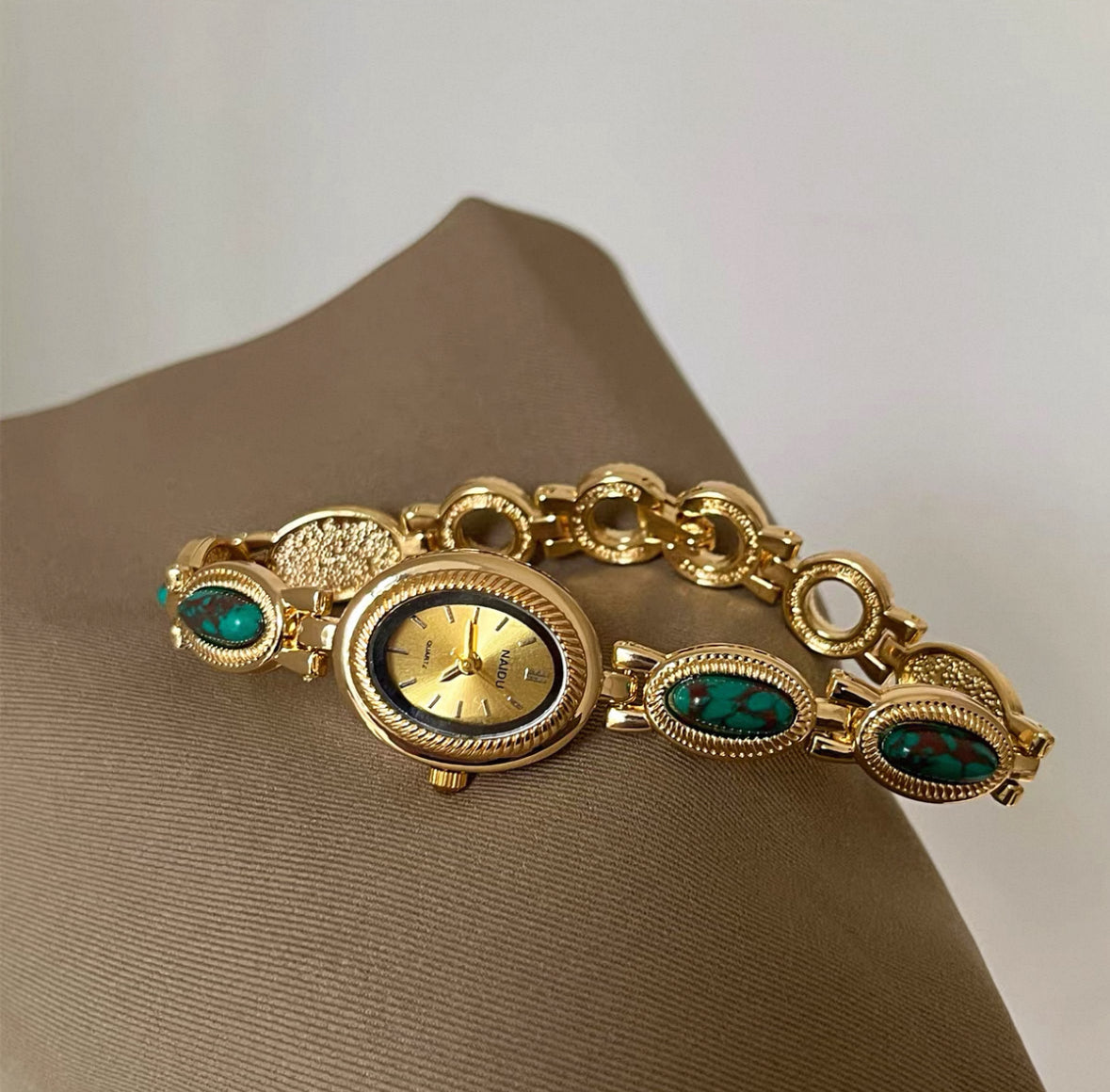Old money gold dial gemstome watch | Vintage inspired