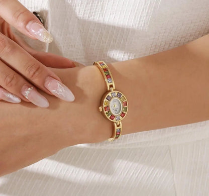 Vintage women old money gemstone watch