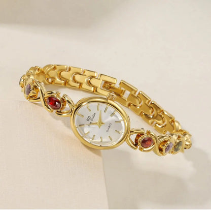 Vintage women old money gemstone watch
