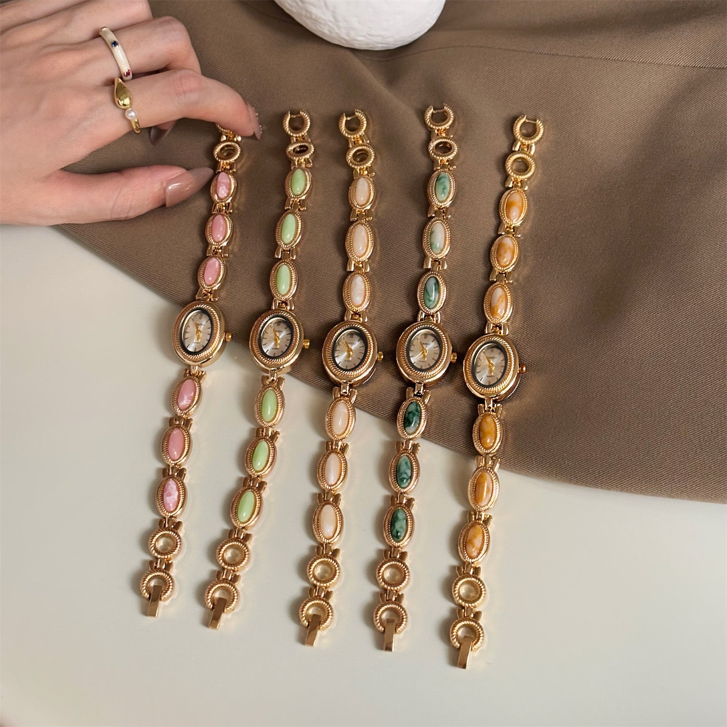 Old money gold gemstome watch | Vintage inspired