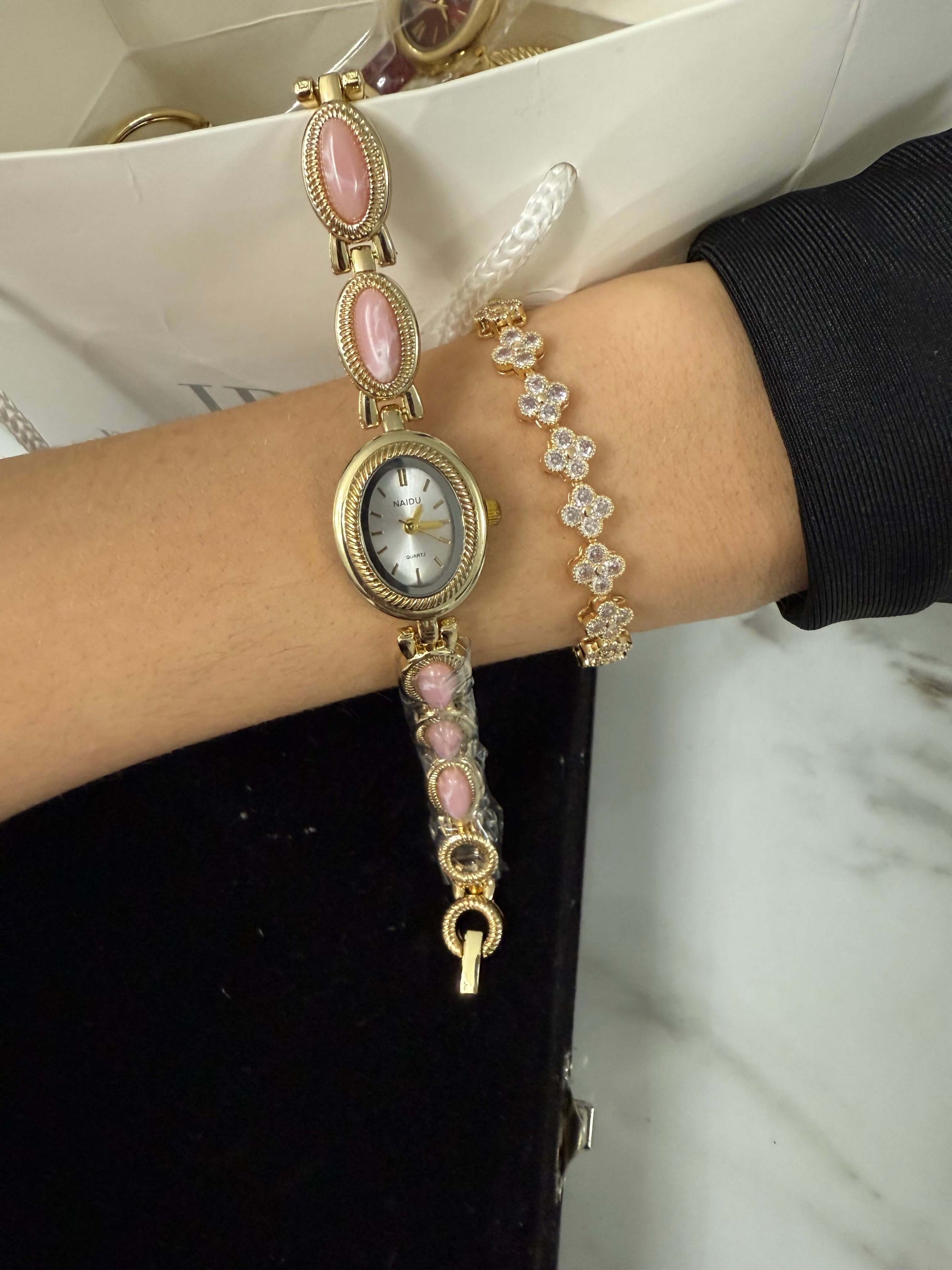 Old money gold gemstome watch | Vintage inspired - PrettyCuteWrist