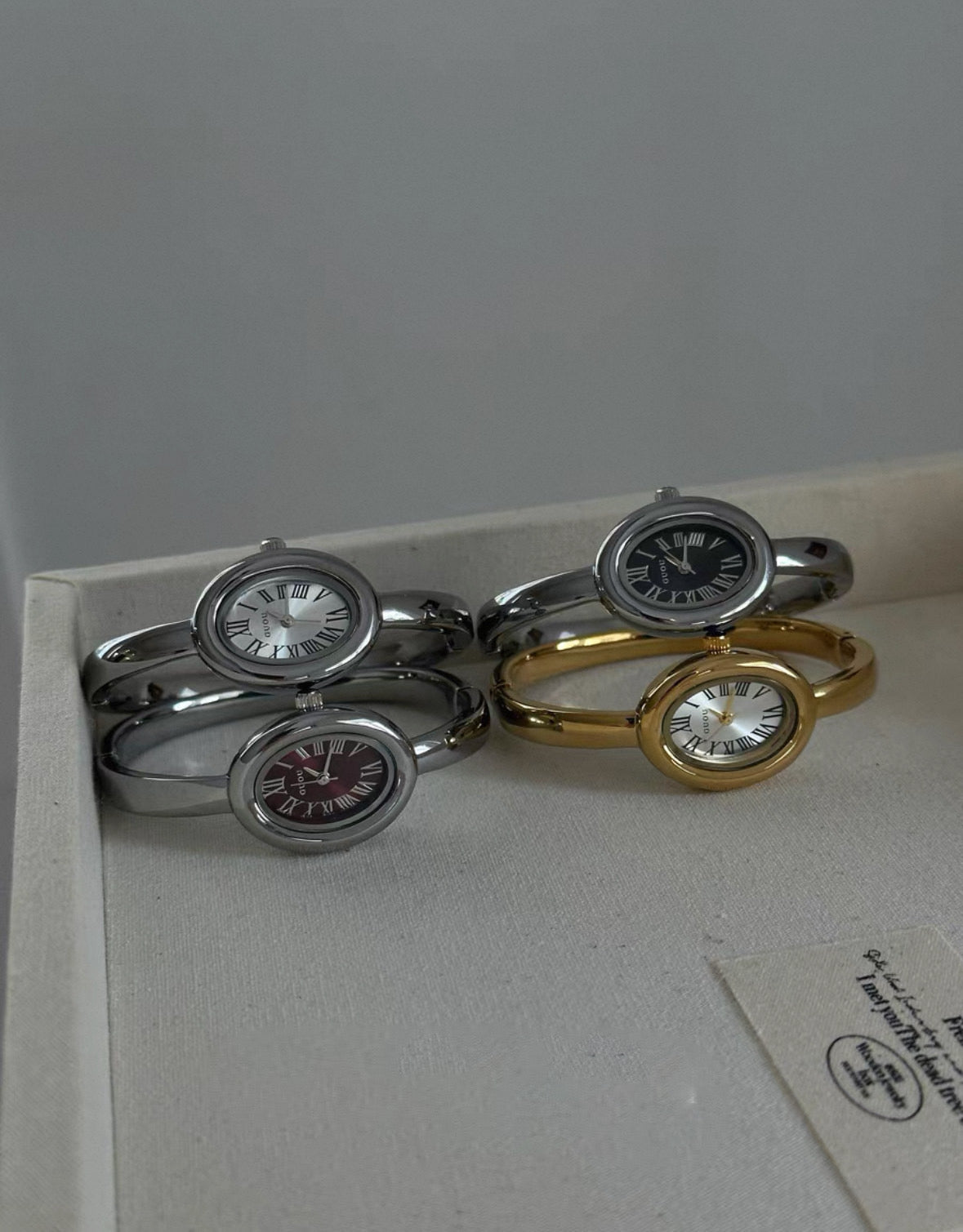 Gold bangle watch watch | Vintage inspired