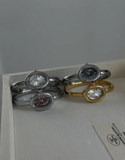 Gold bangle watch watch | Vintage inspired