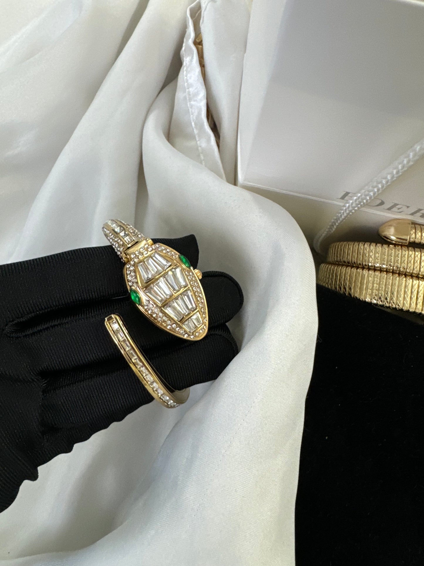 Luxury snake gold and silver watch - PrettyCuteWrist