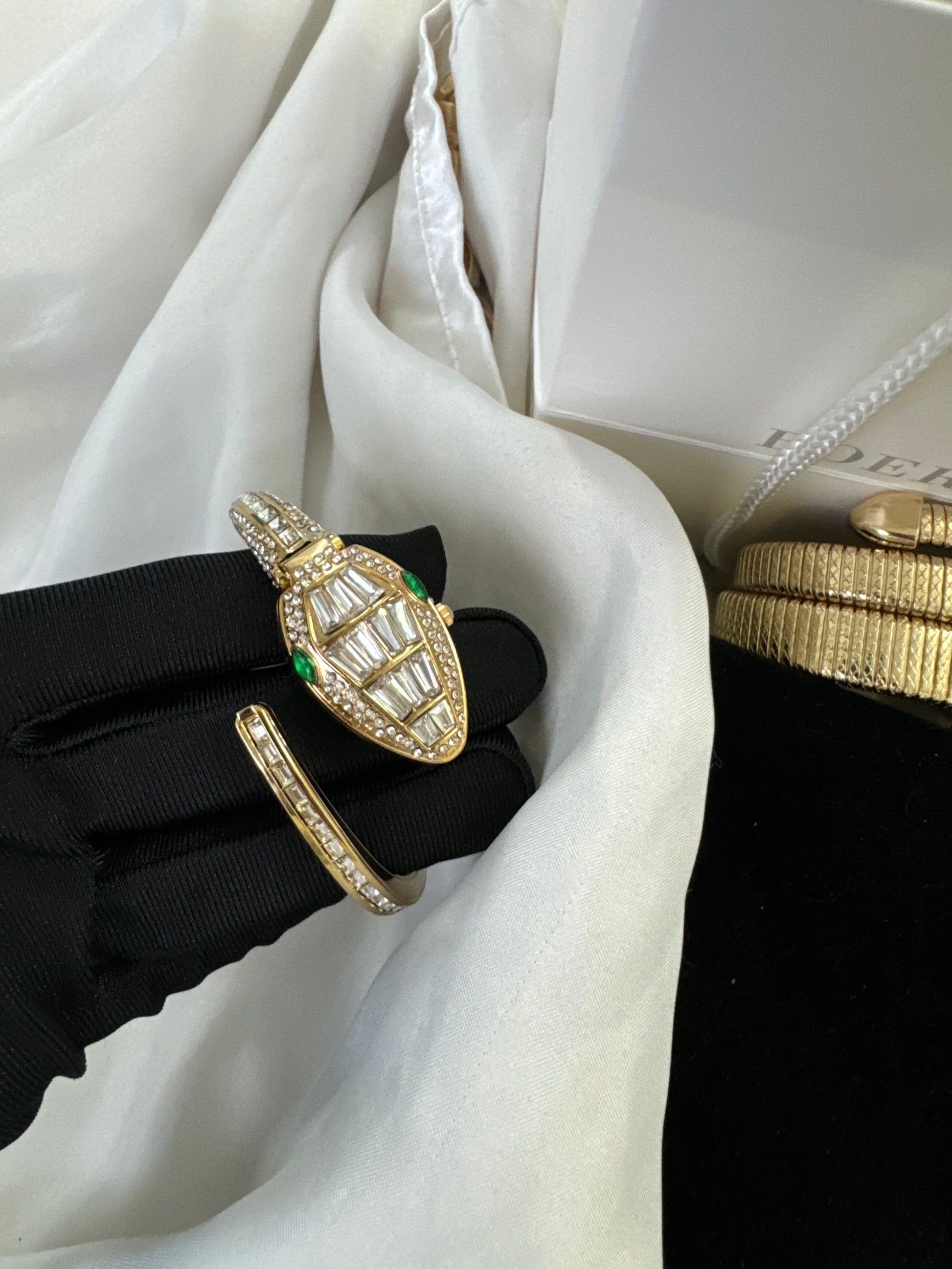 Luxury snake gold and silver watch - PrettyCuteWrist