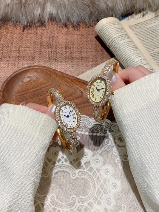 Gold bangle watch watch | Vintage inspired