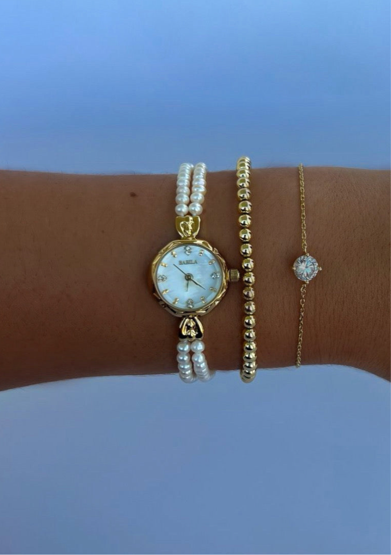 (Copy) Gold old money Pearl Watch vintage inspired