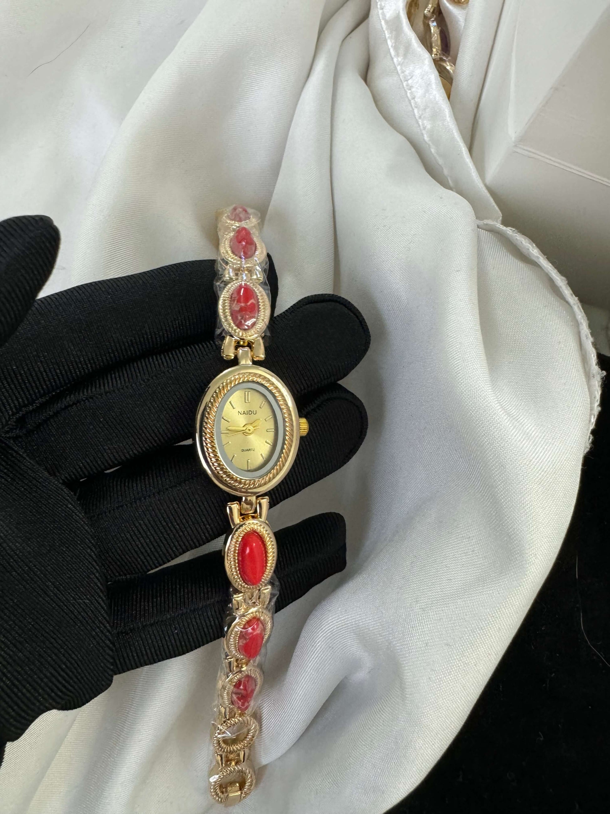 Old money gold dial gemstome watch | Vintage inspired - PrettyCuteWrist