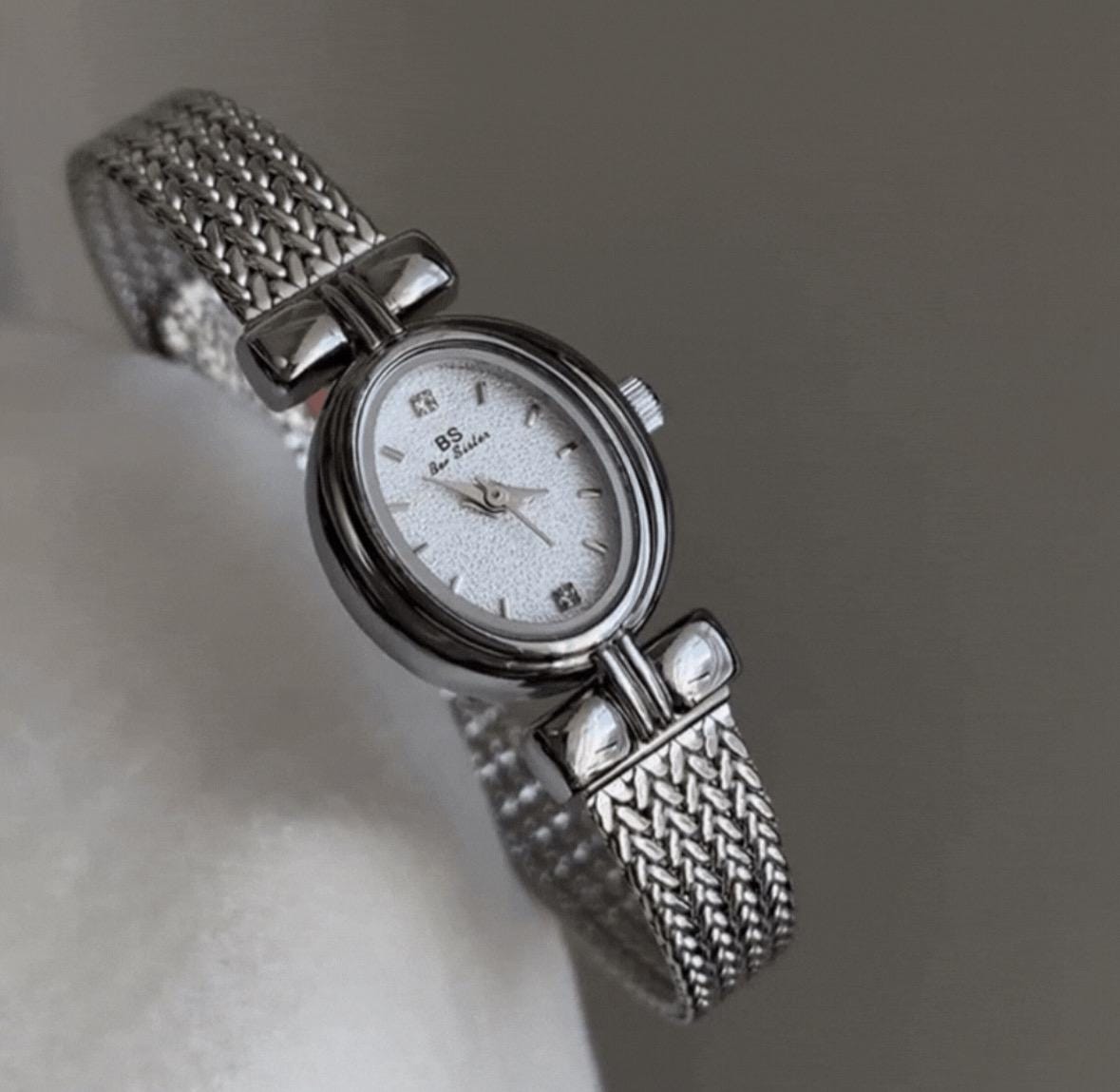 Vintage dainty Gold watch, Old money women silver and goldwatch