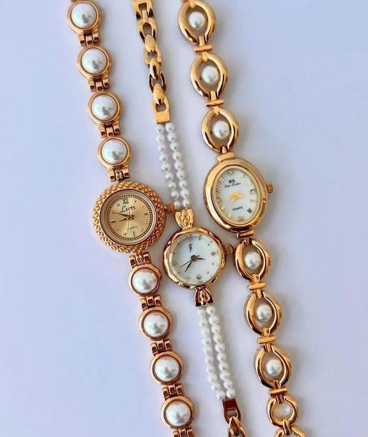 Montre vintage délicate en or, montre pour femme
