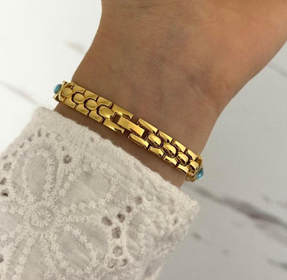 Vintage Gold Women gemstone watch